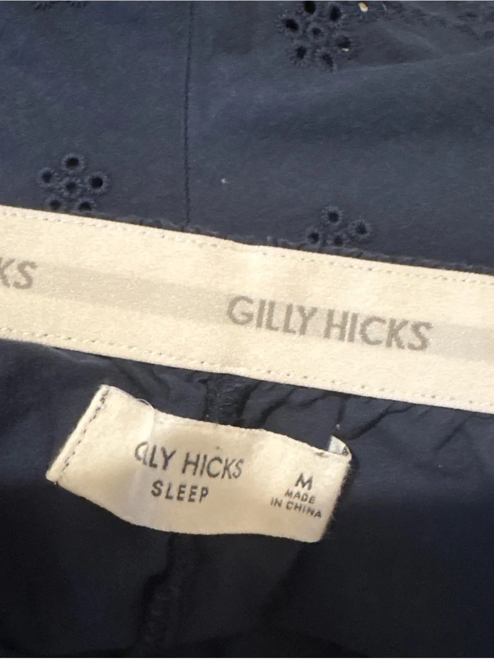 Y2K Gilly Hicks eyelet detail Sleep Shorts - Picture 5 of 6